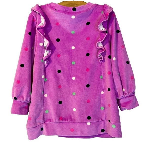 Baby‎ Gap Velour Purple Polka Dot Girl’s Sweatshirt - Picture 2 of 5
